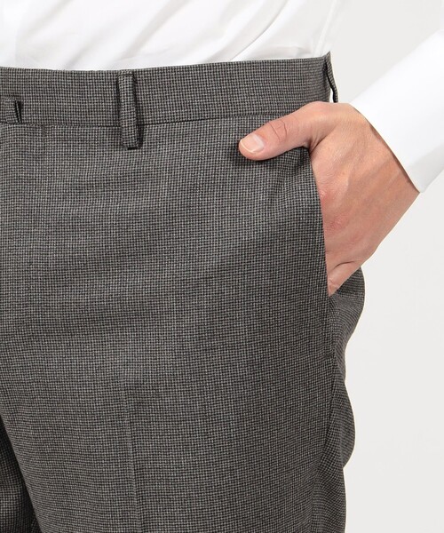 TOMORROWLAND ストレッチ サキソニー インプリーツ ワイドスラックス