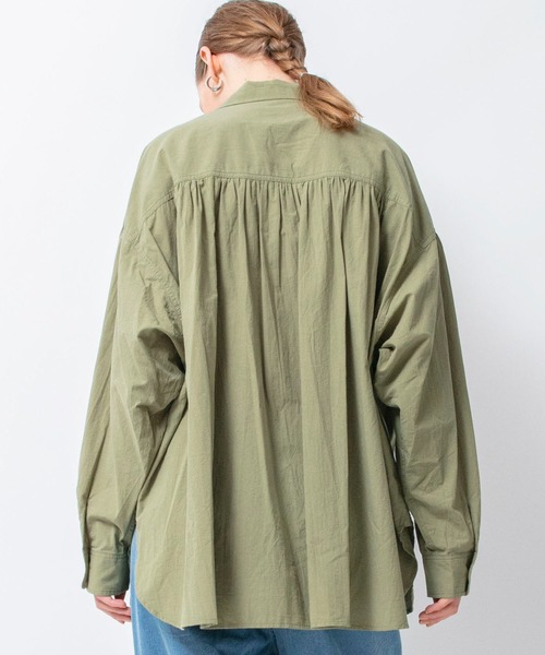 Johnbull（ジョンブル） ブラウス シャツ オープンカラーチャンキー