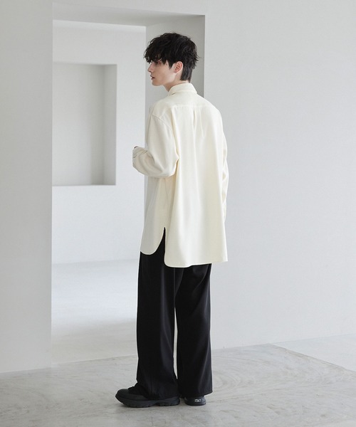 CTHY シャツ TPUオーバーサイズロングレギュラーシャツ メンズ