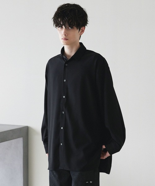 CTHY シャツ TPUオーバーサイズロングレギュラーシャツ メンズ