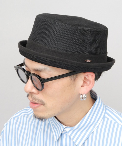 Ruben 帽子 ハット フェイクリネン ポークパイハット メンズ
