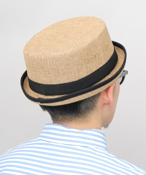 Ruben 帽子 ハット フェイクリネン ポークパイハット メンズ