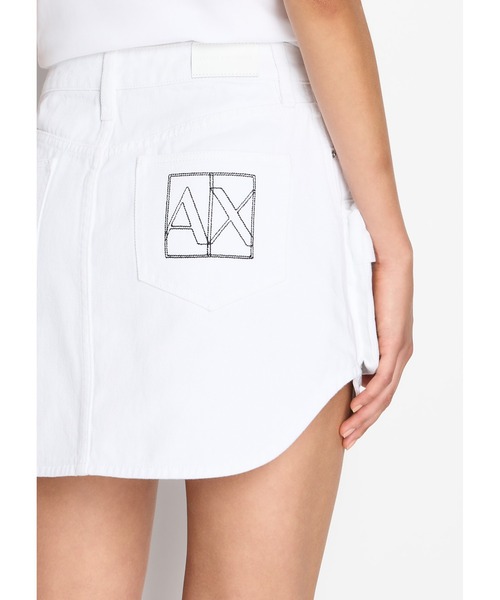 スカート デニム 「A|X アルマーニ エクスチェンジ」ホワイト  
