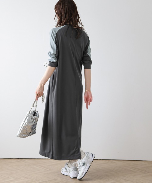 ウエストドロスト　ワンピース SALE】クールタッチウエストドロストシャツワンピース