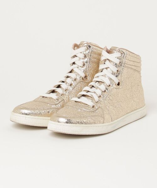 GUCCI」 ハイカットスニーカー 38.5 ゴールド レディース : 83906671 