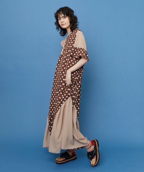 FRAPBOIS（フラボア） ワンピース ドレープドット ワンピース