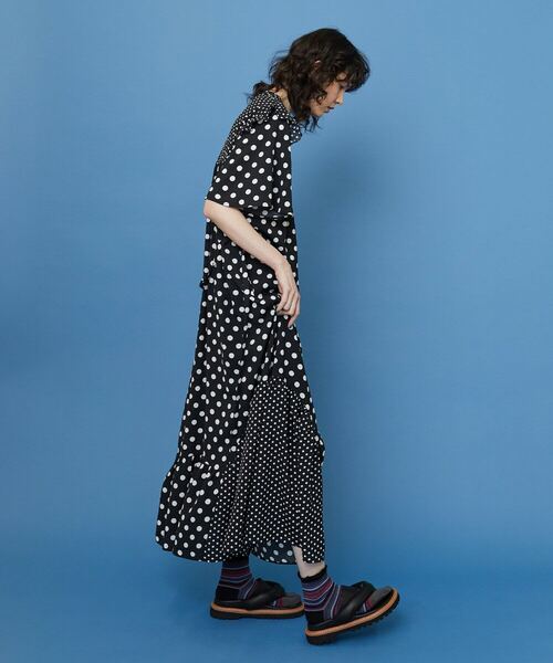 FRAPBOIS（フラボア） ワンピース ドレープドット ワンピース