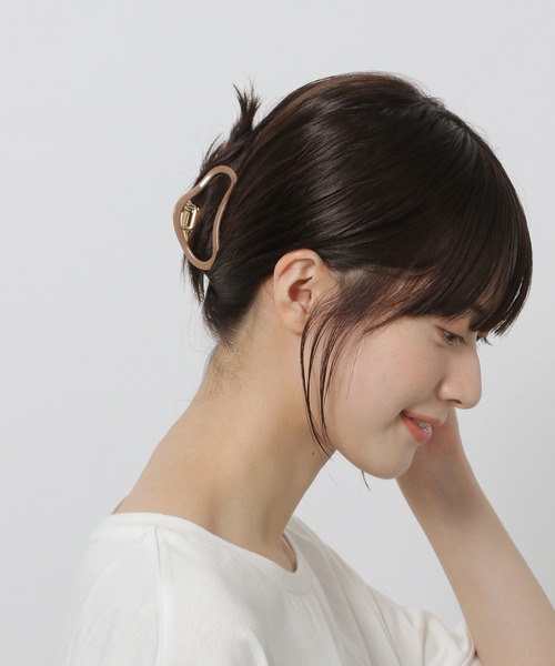 ヘアアクセサリー LAKOLE ヘアクリップ クラウドアセチメタルバンスクリップ