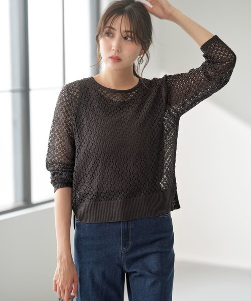 ニット セーター 「2SET」メッシュニット セット レディース any SiS ニット セーター 「2SET」メッシュニット セット