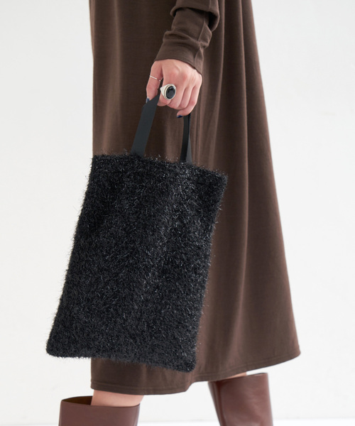 LE TALON ショルダーバッグ バッグ GRISE シャギートート レディース  