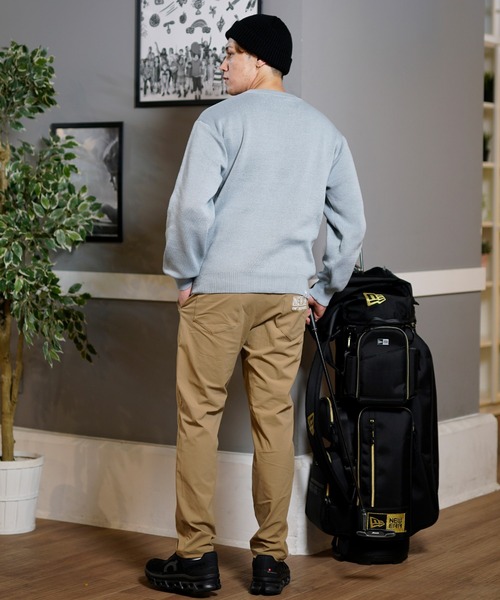 【新品】NEW ERA ニューエラ モヘア クルーネックニット セーター ゴルフ GOLF フラッグロゴ ベージュ ニューエラ(NEW ERA)ゴルフウェア ニットセーター フラッグロゴ