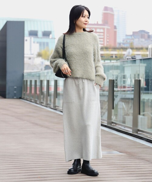 BEAMS GOLF ニットスカート Mサイズ BEAMS HEART（ビームス ハート） スカート スウェットライク ニット