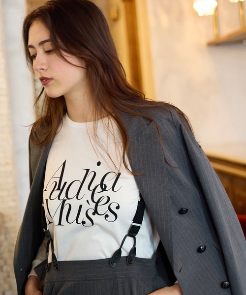tシャツ Audie a Musesロゴカットソー レディース Audie a Muses tシャツ Musesロゴカットソー レディース