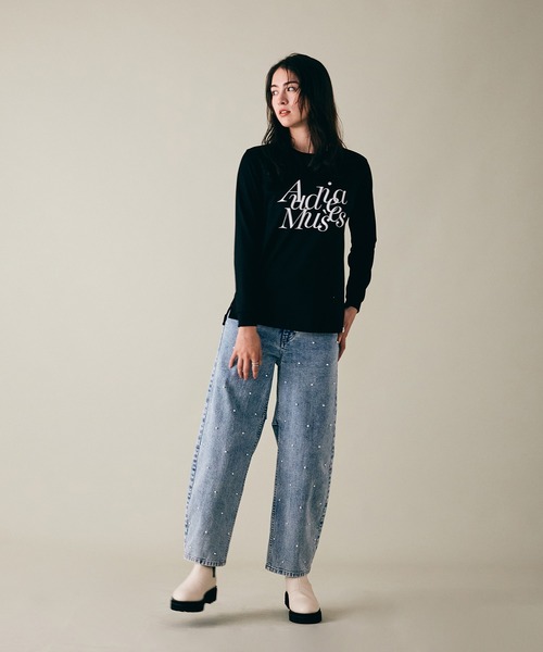 tシャツ Audie a Musesロゴカットソー レディース Audie a Muses tシャツ Musesロゴカットソー レディース
