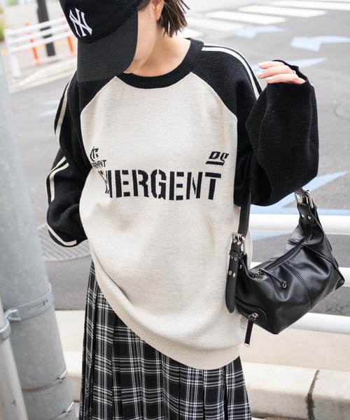 WEGO ニット セーター WEGO/ゲームグラフィックラグラン