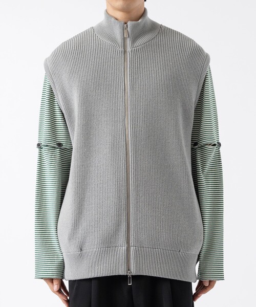 セーター ニット 「STUDIOUS×UNITED TOKYO」 SIGNATURE DRIVERS KNIT VEST/洗える メンズ
