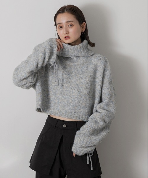 ad thie（アドティエ） ニット セーター ハイネック・袖ドロスト