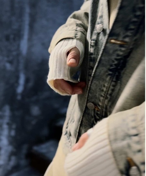 8 アームカバー カシミヤタッチアームカバー メンズ レディース