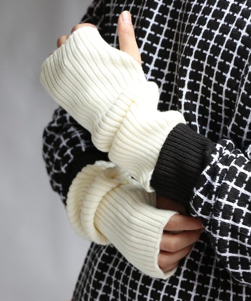 8 アームカバー カシミヤタッチアームカバー メンズ レディース