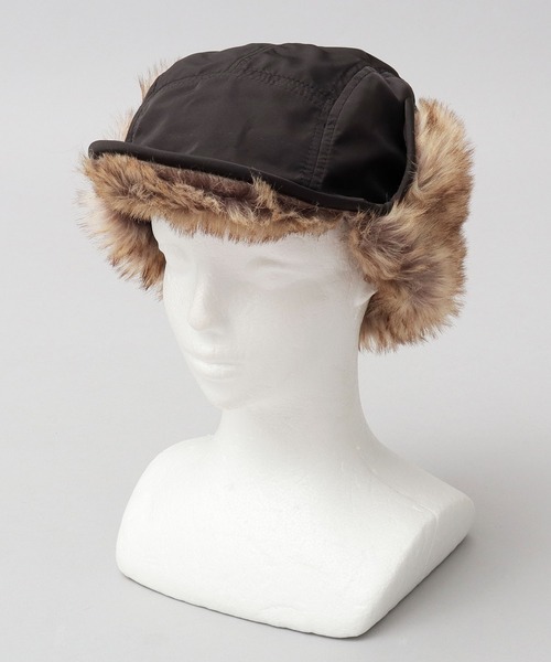 A.M.S. キャップ 帽子 裏地 ミックスファー ポリエステル フライト