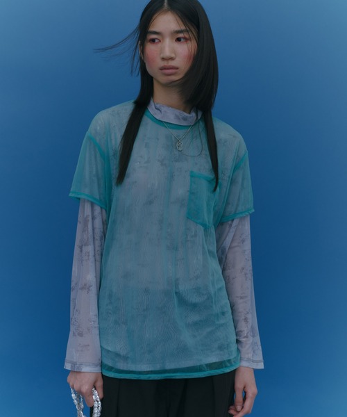 tシャツ KOE” Sheer tops　シアートップス レディース メンズ