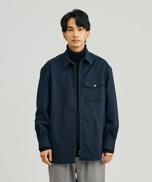 J.PRESS YORK STREET シャツ 「UNISEX」フロントジップ シャツ メンズ