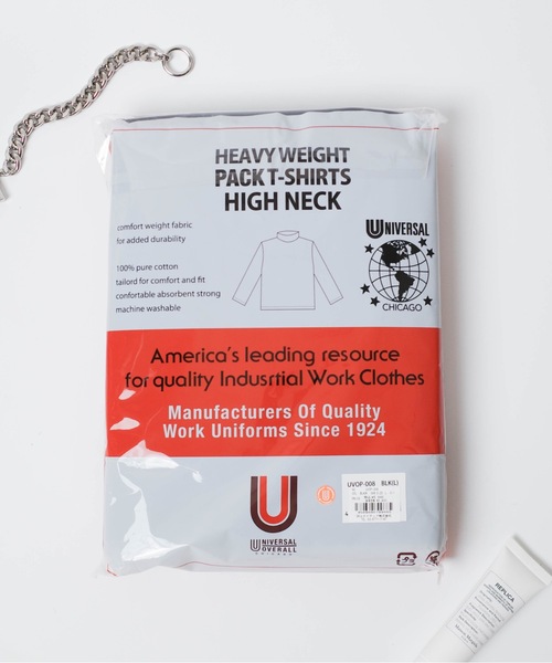 tシャツ UNIVERSAL OVERALL / WIDE HEAVY 2P PACKS HIGH NECK TEE / UVOP-008 レディース UNIVERSAL OVERALL（ユニバーサルオーバーオール）の「UNIVERSAL