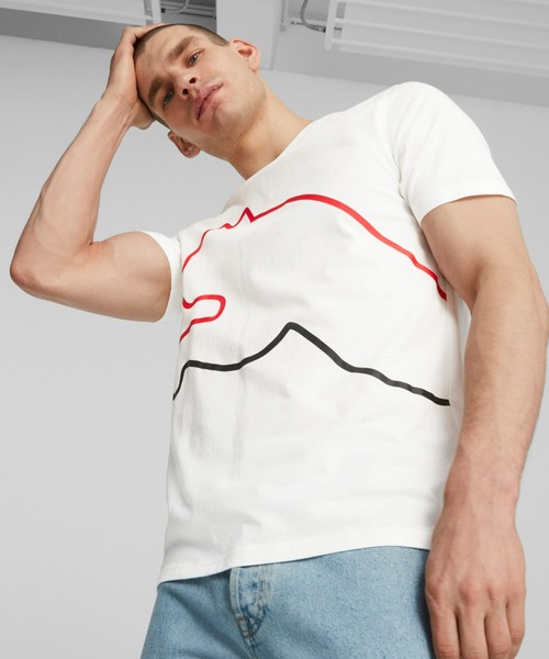 PUMA◆プーマ×クリティカルグラフィック半袖Tシャツ 940782-01 PUMA tシャツ プーマ メンズ F1 グラフィック リンガー 半袖 T