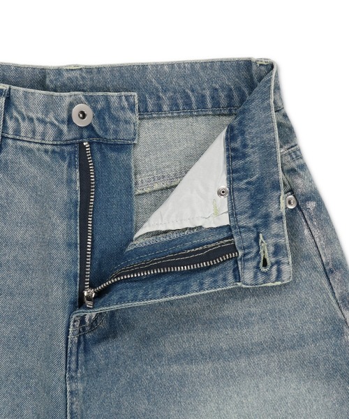 箔カーブデニムパンツ　TRENDLE 完売品　新品未使用 セール】SILVER PAINT CURVE DENIM PANTS/シルバーペイント