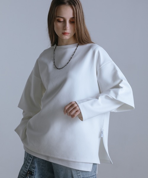 LILL tシャツ ルーズシルエットワイドスリーブフェイク