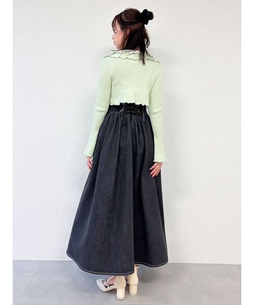 ◆Donna Karan グロメットトリムベルトワンピース 3419174_base.jpg