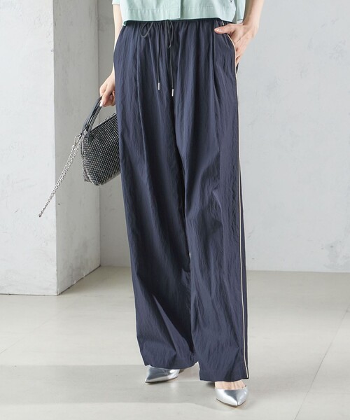 SHIPS（シップス） パンツ 「手洗い可能」ナイロン混 ドロスト パンツ