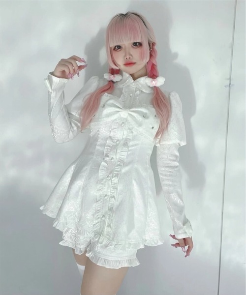 Ank Rouge（アンクルージュ） ワンピース リボンジャガード