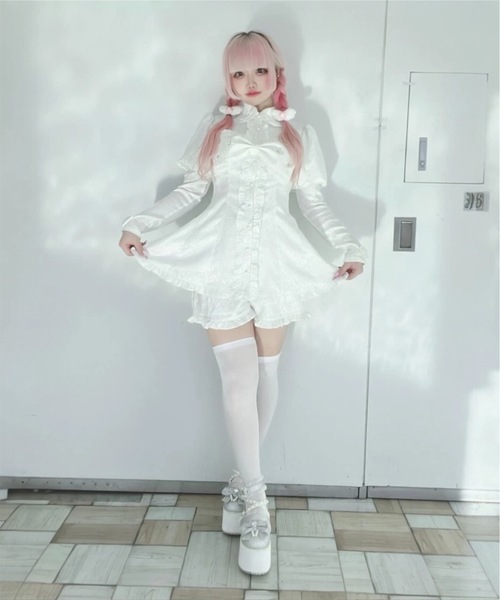 Ank Rouge（アンクルージュ） ワンピース リボンジャガード