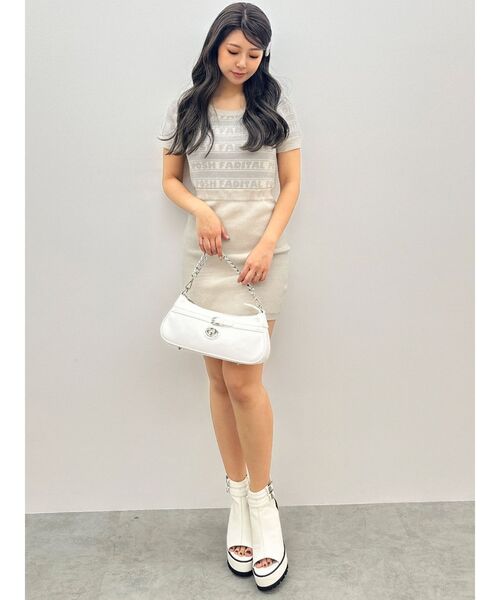 GYDA 半袖　ワンピース　タグ付き GYDA（ジェイダ） ワンピース 半袖 POSH FADITAL borderニット
