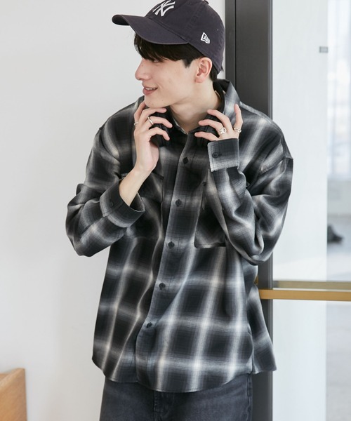 WEGO（ウィゴー） シャツ WEGO/オンブレチェックシャツ メンズ 