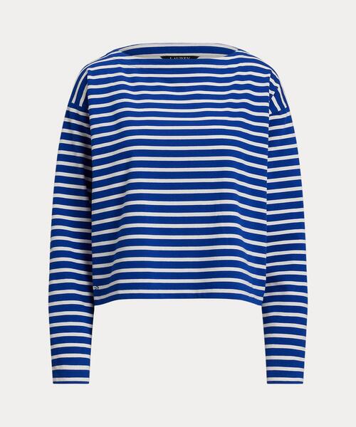 Polo Ralph Lauren★ストライプボートネックジャージーTシャツ★ POLO RALPH LAUREN（ポロ ラルフ ローレン）の「ストライプド