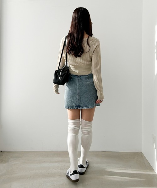Heather デニムスカート Denim ポケットミニスカート 320069