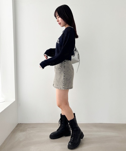 Heather デニムスカート Denim ポケットミニスカート 320069