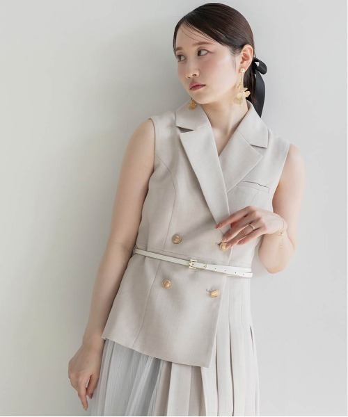 RANDA（ランダ） ワンピース 「4サイズ展開」ジャケットライクプリーツ