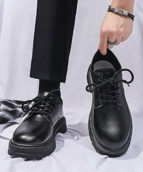 link lot ビジネスシューズ 合皮レースアップシューズ メンズ