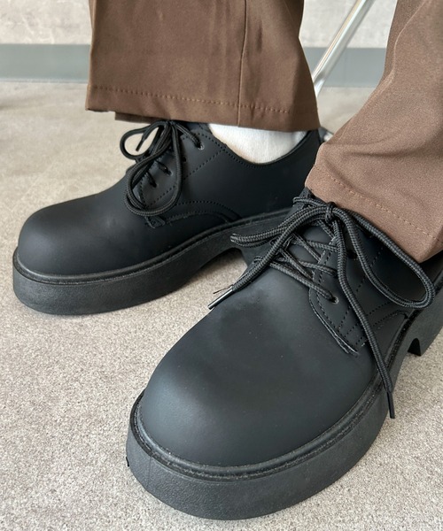 link lot ビジネスシューズ 合皮レースアップシューズ メンズ