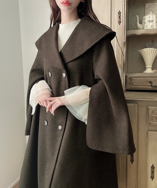 「Meiru」 コート LARGE ブラック レディース_画像7