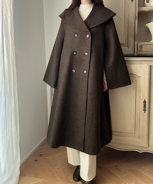 「Meiru」 コート LARGE ブラック レディース_画像8