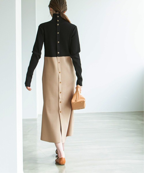 NOBLE（ノーブル） ニットワンピース FREE ベージュ レディース