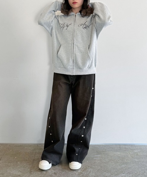 パーカー フェイクファージップアップパーカー メンズ レディース