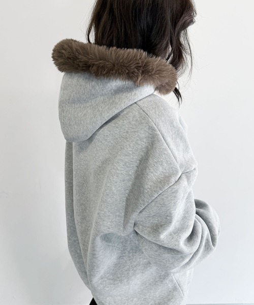 パーカー フェイクファージップアップパーカー メンズ レディース