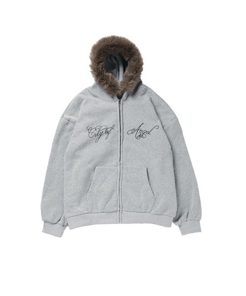 パーカー フェイクファージップアップパーカー メンズ レディース