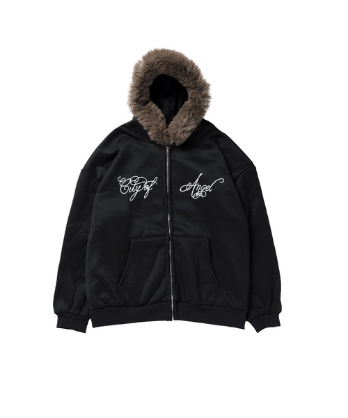 パーカー フェイクファージップアップパーカー メンズ レディース