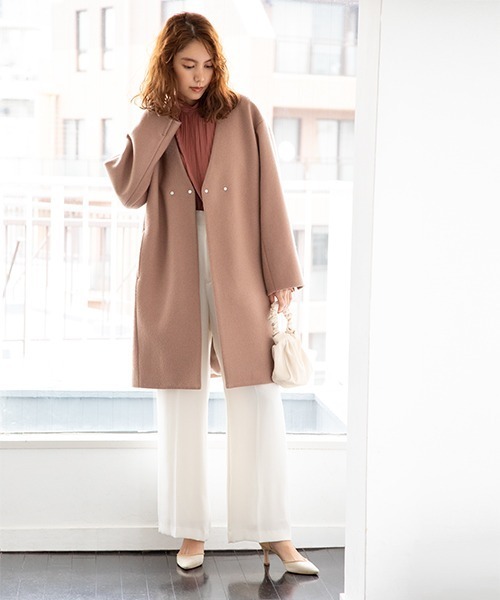 FRAY I.D（フレイ・アイディー） ノーカラーコート 0 ホワイト